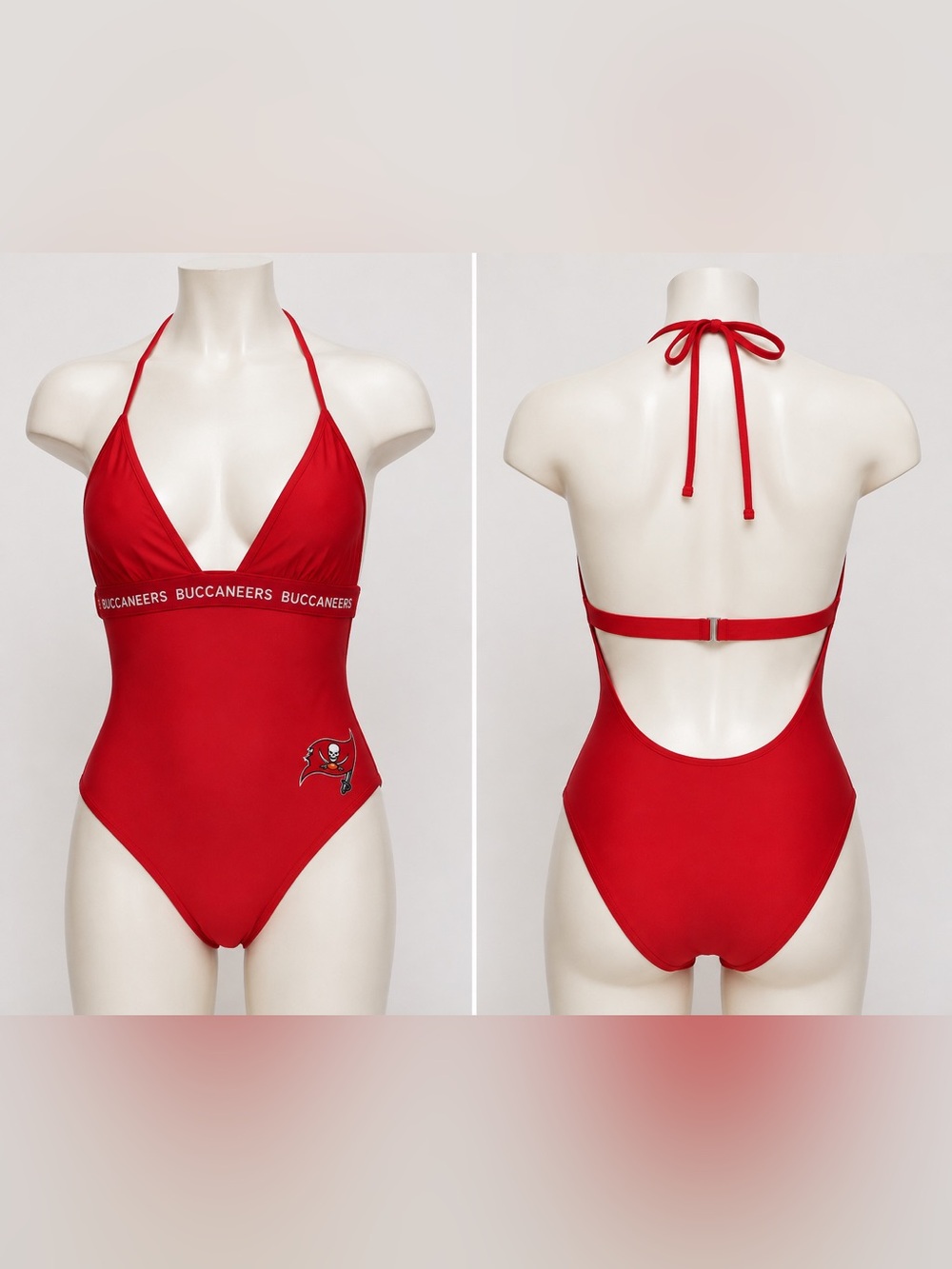 Tampa Bay Buccaneers G-III 4Her Women’s Full Count One-Piece Swimsuit Red NWT